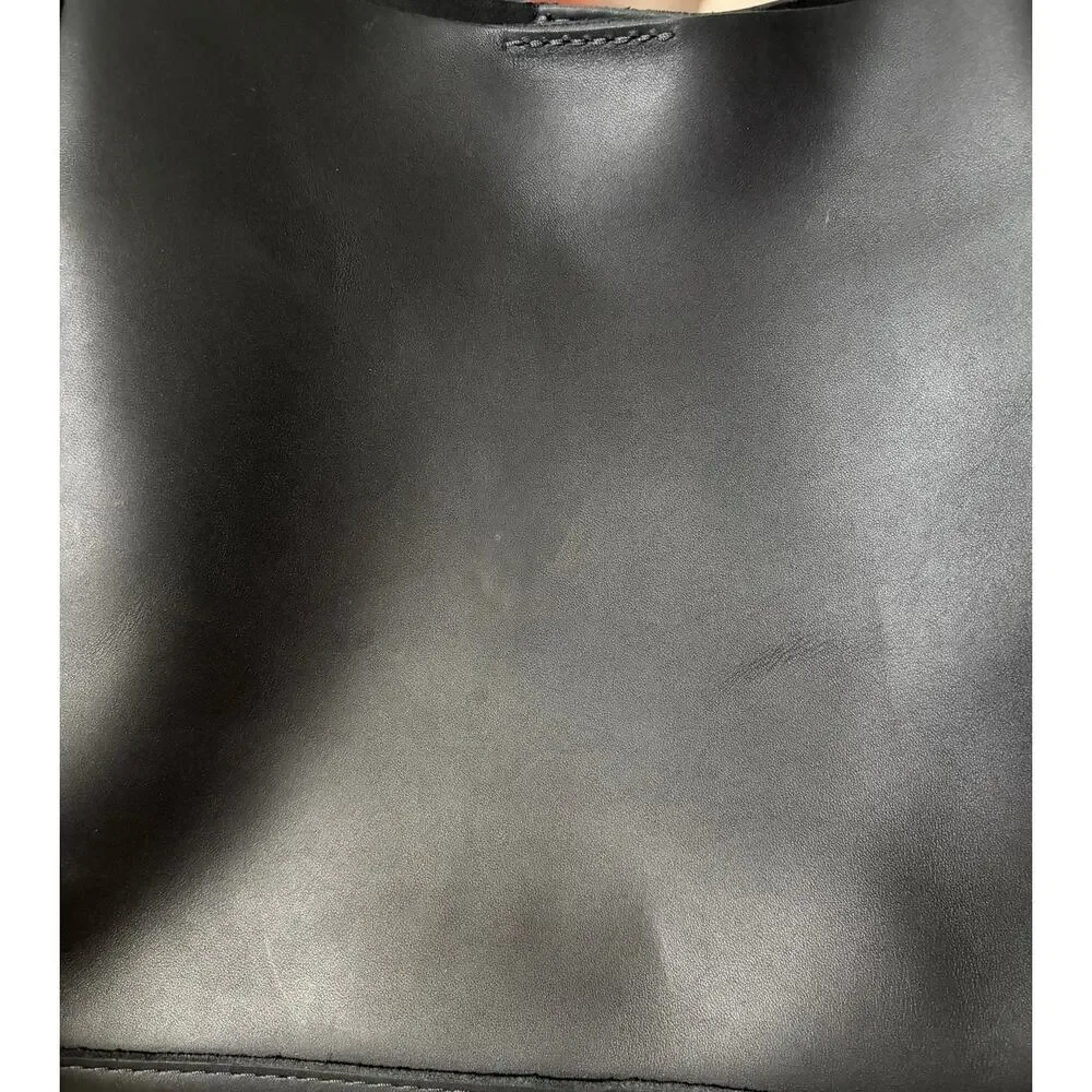 Portland Leather Goods Smooth Black Large Verona Almost Perfect BNNU